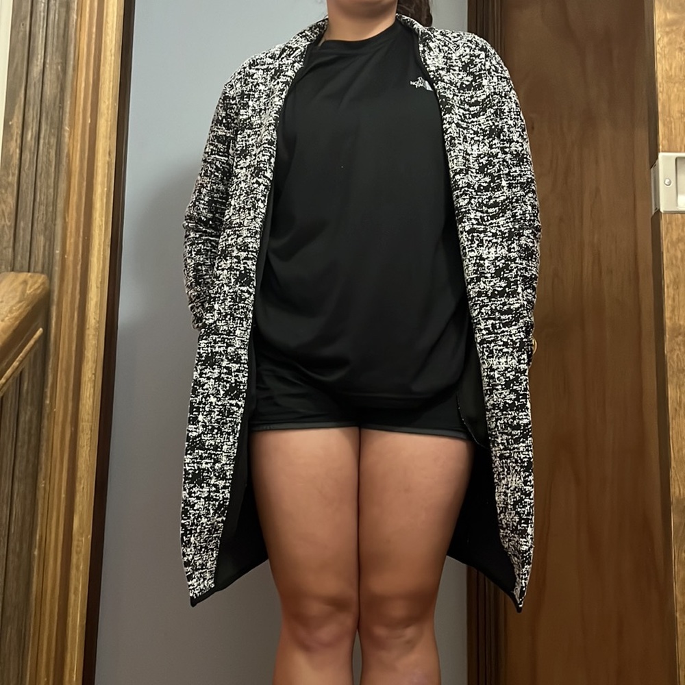 Mottled print long cardigan size S